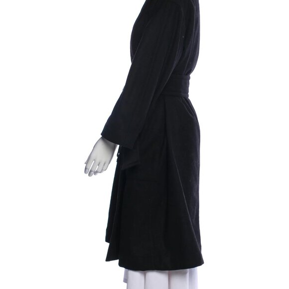 Lemaire Wool Sherpa Coat Black - Picture 3 of 3